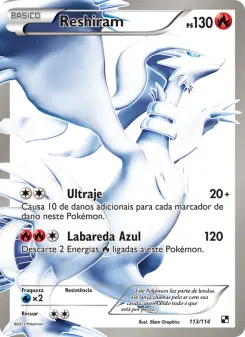 Carta Reshiram da coleção Black & White