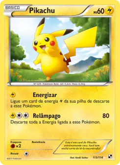 Carta Pikachu da coleção Black & White