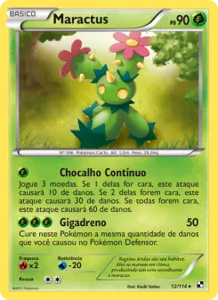 Carta Maractus da coleção Black & White