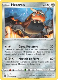 Carta Heatran da coleção Brilliant Stars
