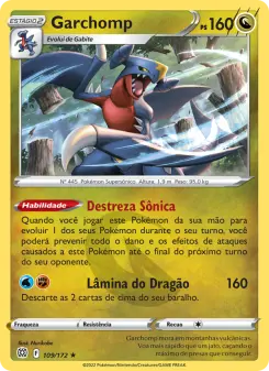 Carta Garchomp da coleção Brilliant Stars
