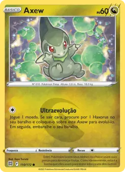 Carta Axew da coleção Brilliant Stars