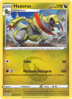 Carta Haxorus da coleção Brilliant Stars