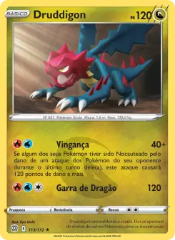 Carta Druddigon da coleção Brilliant Stars