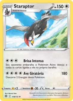 Carta Staraptor da coleção Brilliant Stars