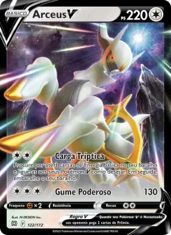Carta Arceus V da coleção Brilliant Stars