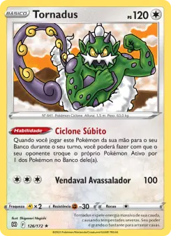Carta Tornadus da coleção Brilliant Stars