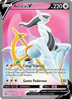 Carta Arceus V da coleção Brilliant Stars