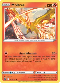 Carta Moltres da coleção Brilliant Stars