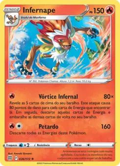 Carta Infernape da coleção Brilliant Stars