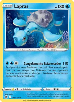 Carta Lapras da coleção Brilliant Stars