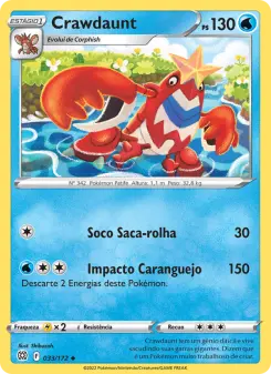 Carta Crawdaunt da coleção Brilliant Stars