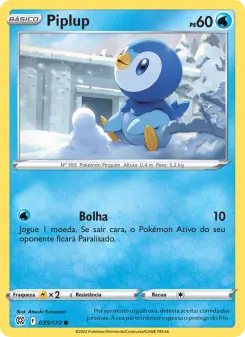 Carta Piplup da coleção Brilliant Stars