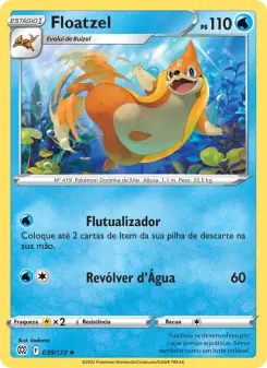 Carta Floatzel da coleção Brilliant Stars