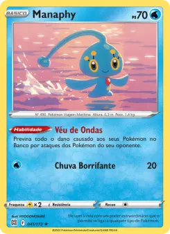 Carta Manaphy da coleção Brilliant Stars