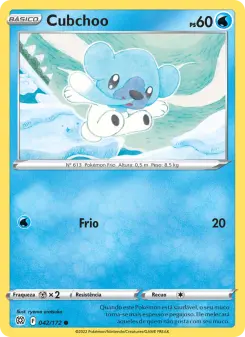 Carta Cubchoo da coleção Brilliant Stars