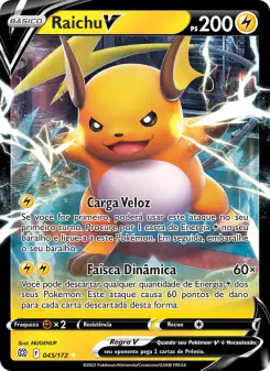 Carta Raichu V da coleção Brilliant Stars