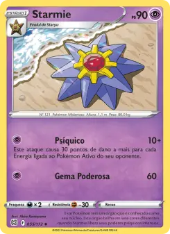 Carta Starmie da coleção Brilliant Stars