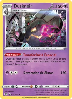 Carta Dusknoir da coleção Brilliant Stars