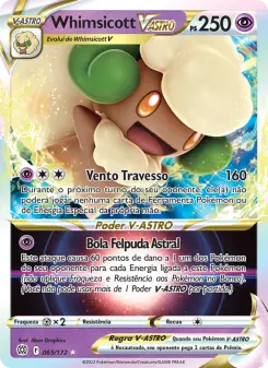 Carta Whimsicott VSTAR da coleção Brilliant Stars