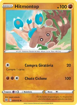 Carta Hitmontop da coleção Brilliant Stars