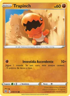 Carta Trapinch da coleção Brilliant Stars