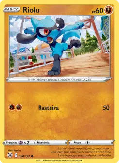 Carta Riolu da coleção Brilliant Stars