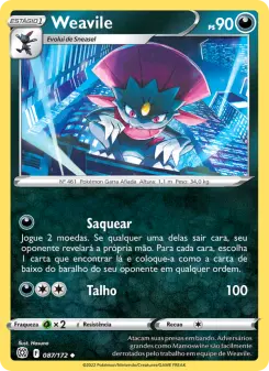 Carta Weavile da coleção Brilliant Stars