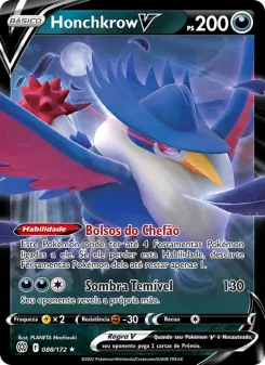 Carta Honchkrow V da coleção Brilliant Stars
