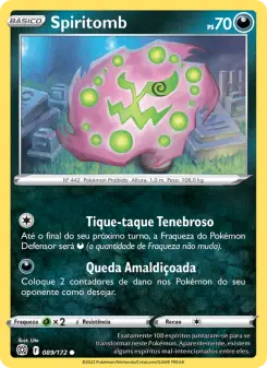 Carta Spiritomb da coleção Brilliant Stars