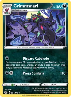 Carta Grimmsnarl da coleção Brilliant Stars
