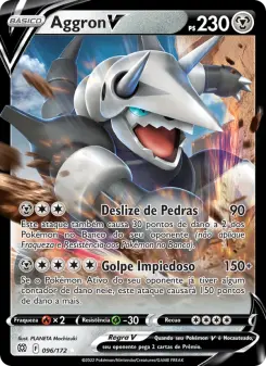 Carta Aggron V da coleção Brilliant Stars