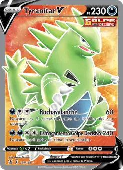 Carta Tyranitar V da coleção Battle Styles