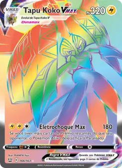 Carta Tapu Koko VMAX da coleção Battle Styles