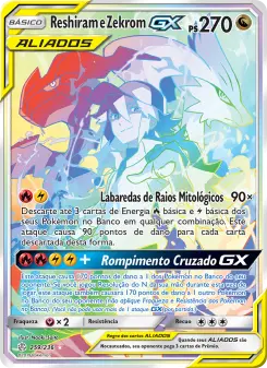 Carta Reshiram & Zekrom GX
