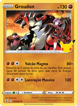 Carta Groudon da coleção Celebrations
