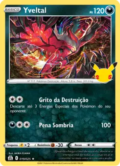 Carta Yveltal da coleção Celebrations