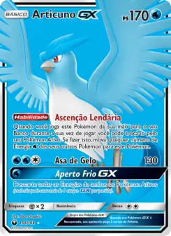Carta Articuno GX da coleção Celestial Storm