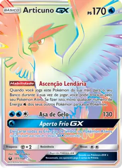 Carta Articuno GX da coleção Celestial Storm