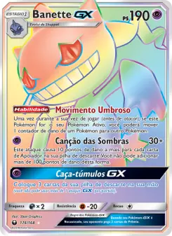 Carta Banette GX da coleção Celestial Storm