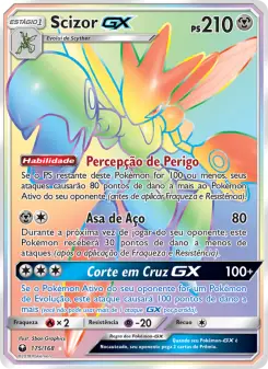 Carta Scizor GX da coleção Celestial Storm