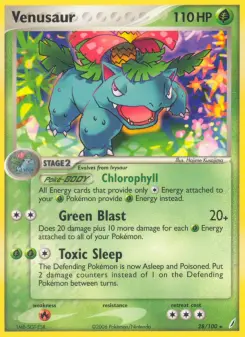 Carta Venusaur da coleção Crystal Guardians