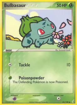 Carta Bulbasaur da coleção Crystal Guardians