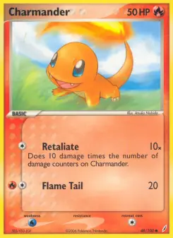 Carta Charmander da coleção Crystal Guardians