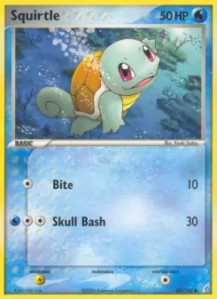 Carta Squirtle da coleção Crystal Guardians