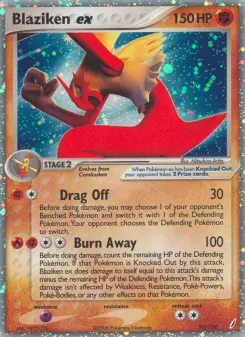 Carta Blaziken ex da coleção Crystal Guardians