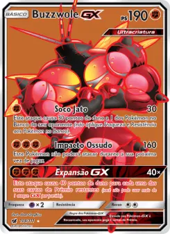 Carta Buzzwole GX da coleção Crimson Invasion