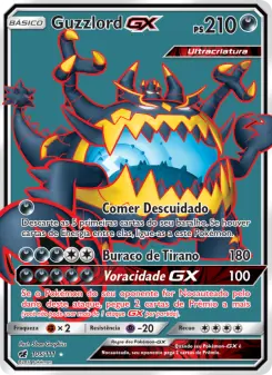 Carta Guzzlord GX da coleção Crimson Invasion