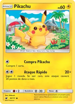Carta Pikachu da coleção Crimson Invasion
