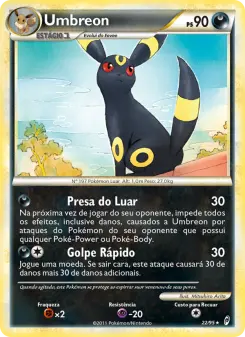 Carta Umbreon da coleção Call of Legends